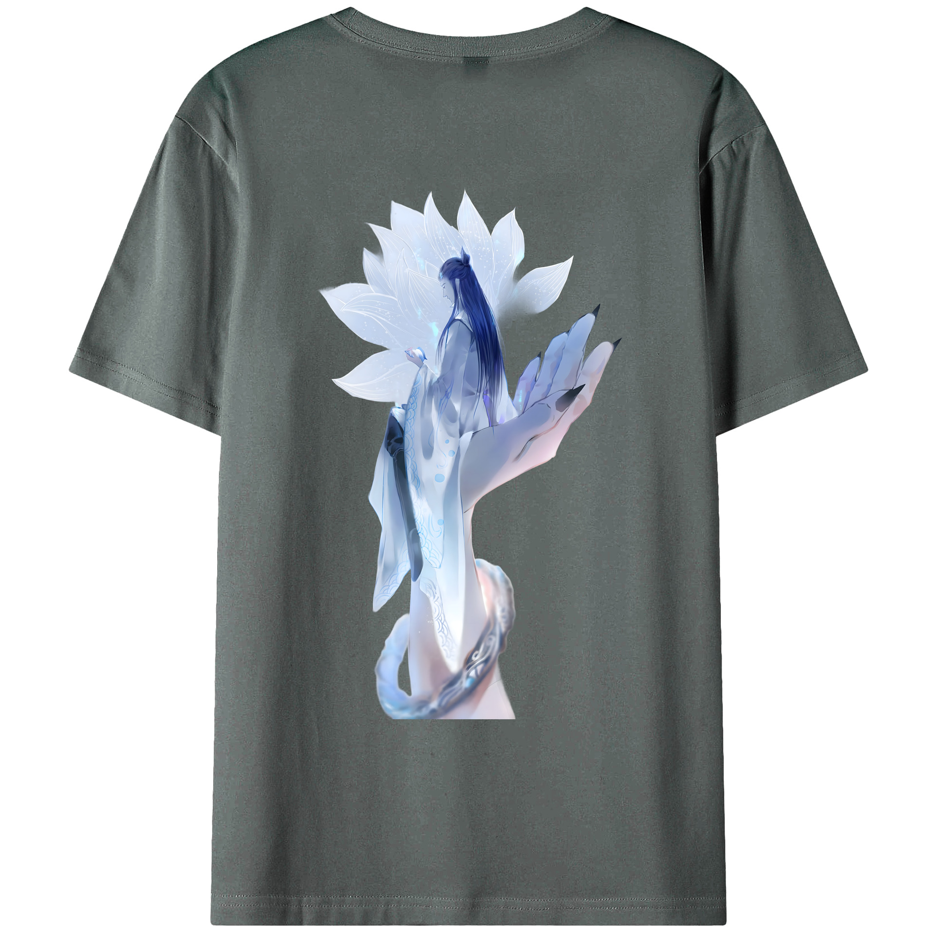 （画像用） Ne Zha 2 ナタ 魔童の大暴れ 綿100％ メンズ半袖Tシャツ（バックプリント） 通気性